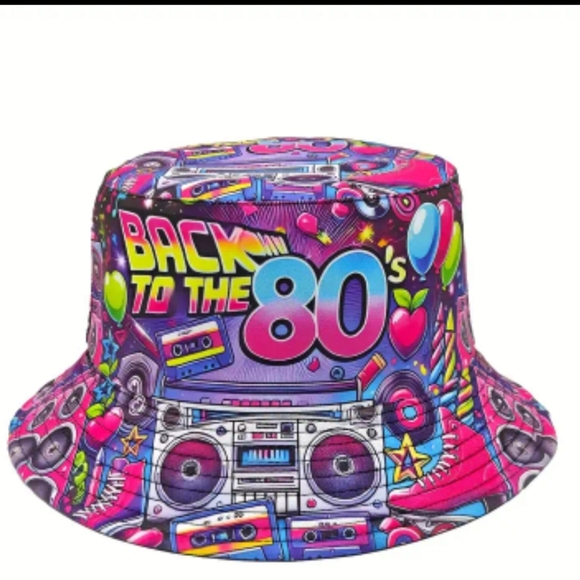 Fashion Hats Accessories - NWT - 80'S Retro Vintage Reversible Bucket Hat 22"-23" Unisex